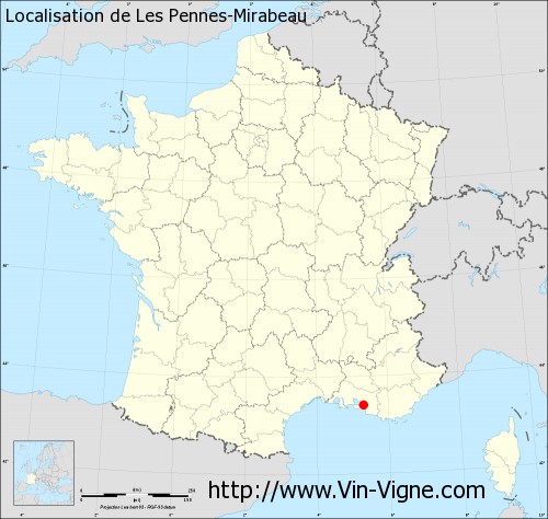 Carte de Les Pennes-Mirabeau